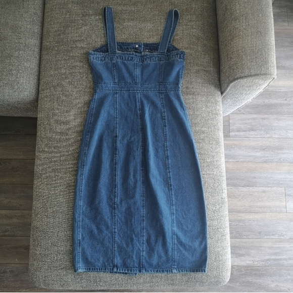 VINTAGE BB Dakota Lauren Button Front Denim Dress sz 4 - Picture 10 of 11